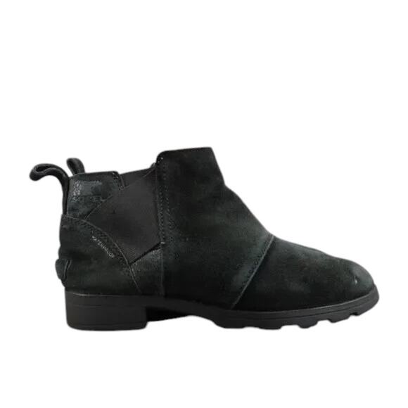 Sorel Shoes Girls 4 Bootie Emelie Chelsea Leather Waterproof Slip On Ankle Boots - Picture 1 of 16